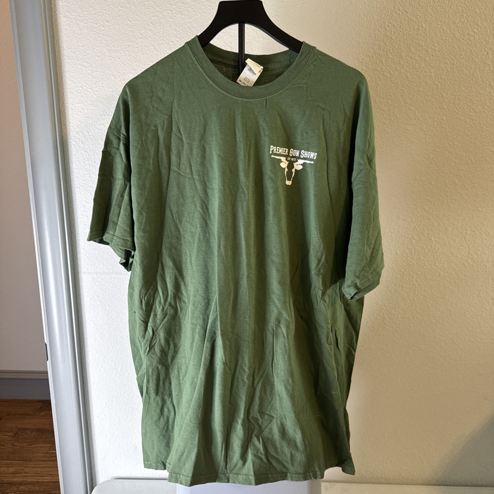 Gildan Premier Gun Show T-shirt Green Size 2XL